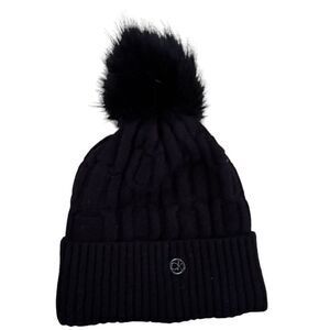 Calvin Klein ~ Black Pompom Beanie ~ one size